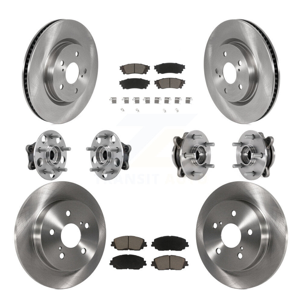 Hub Bearing Brake Rotor & Pad Front Rear Kit (10Pc) For Toyota Camry Lexus ES250