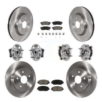 Hub Bearing Brake Rotor & Pad Front Rear Kit (10Pc) For Toyota Camry Lexus ES250