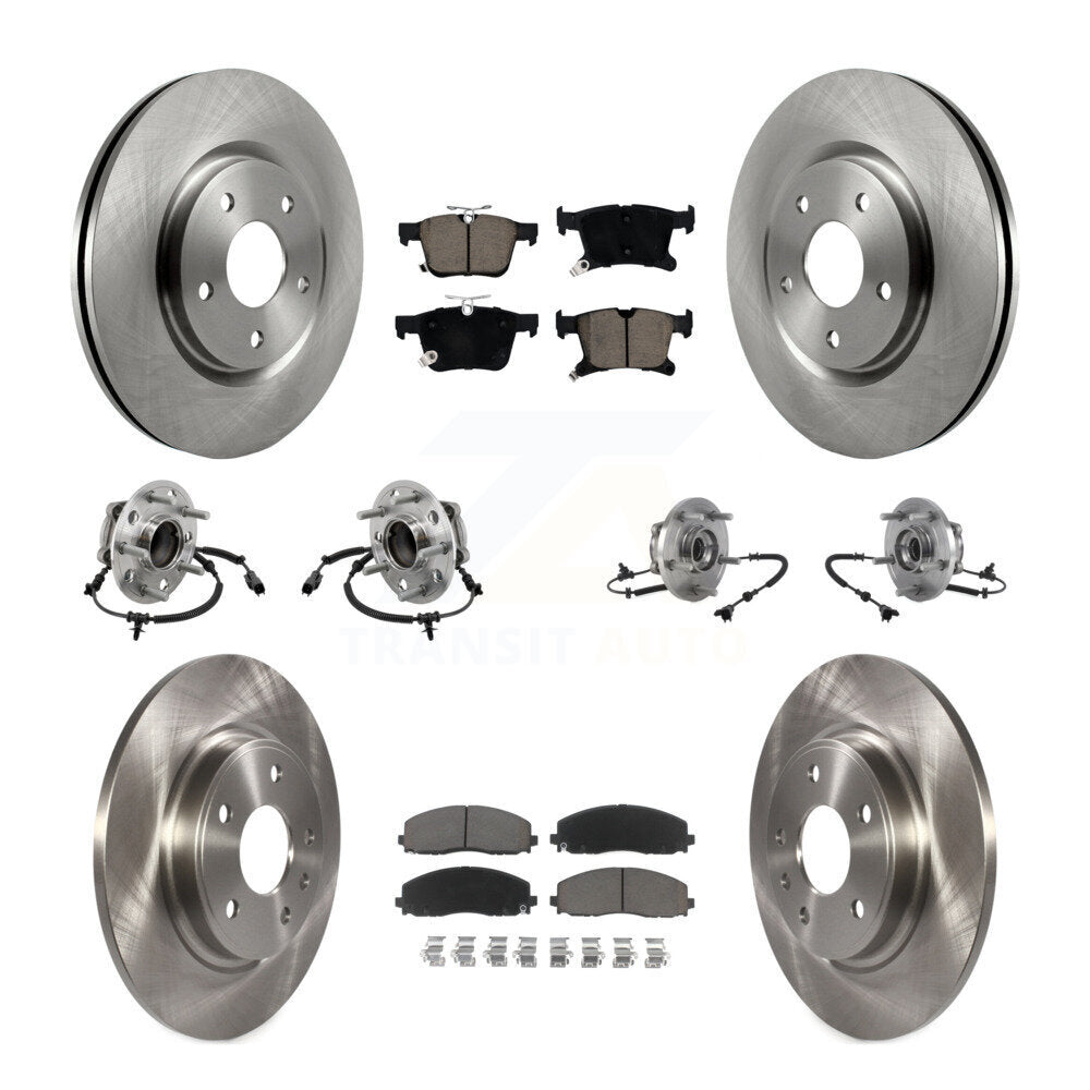 Hub Bearing Disc Brake Rotor And Pad Front Rear Kit (10Pc) For Chrysler Pacifica