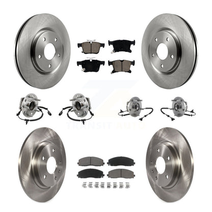 Hub Bearing Disc Brake Rotor And Pad Front Rear Kit (10Pc) For Chrysler Pacifica
