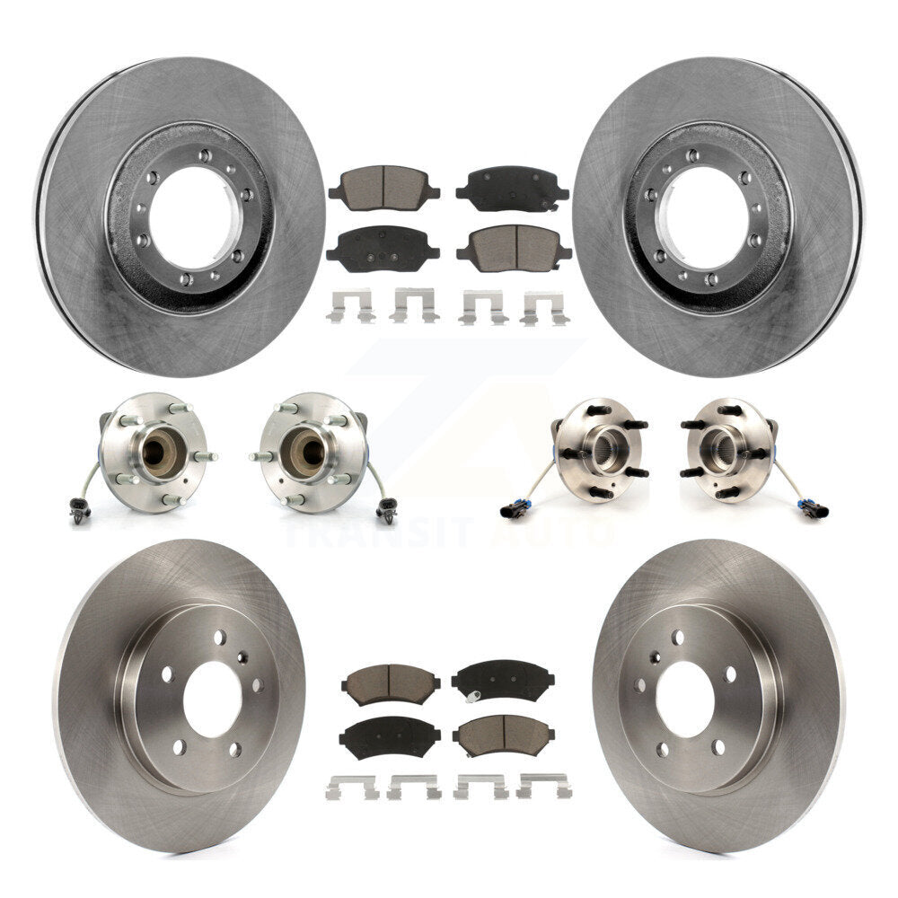 Hub Bearing Disc Brake Rotors And Pads Front Rear Kit (10Pc) For Pontiac Montana