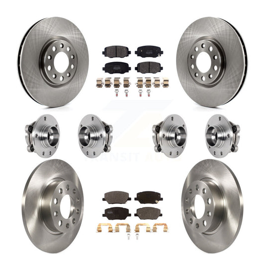 Hub Bearing Brake Rotor & Pads Front Rear Kit (10Pc) For Jeep Renegade Fiat 500X