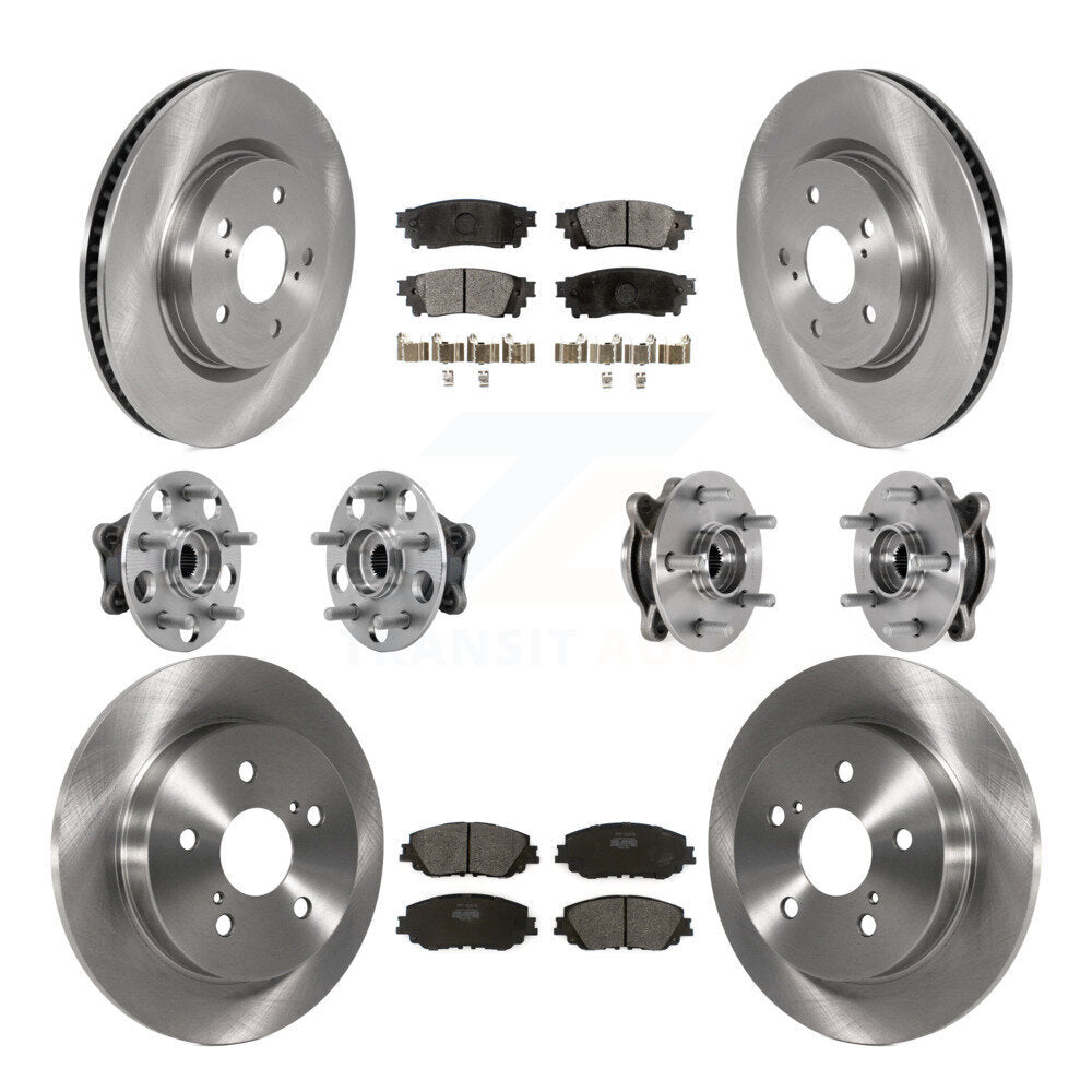 Hub Bearing Brake Rotor & Pad Front Rear Kit (10Pc) For Toyota Camry Lexus ES250