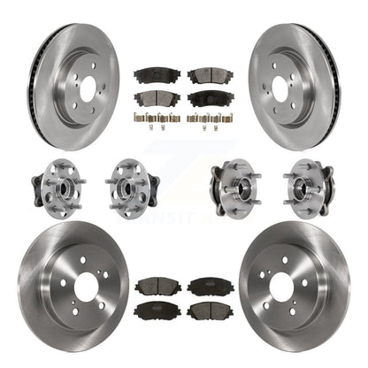 Hub Bearing Brake Rotor & Pad Front Rear Kit (10Pc) For Toyota Camry Lexus ES250