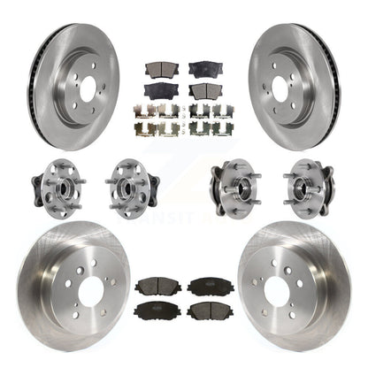 Hub Bearings Disc Brake Rotors And Pads Front Rear Kit (10Pc) For Toyota Camry