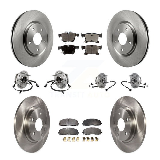 Hub Bearing Disc Brake Rotor And Pad Front Rear Kit (10Pc) For Chrysler Pacifica