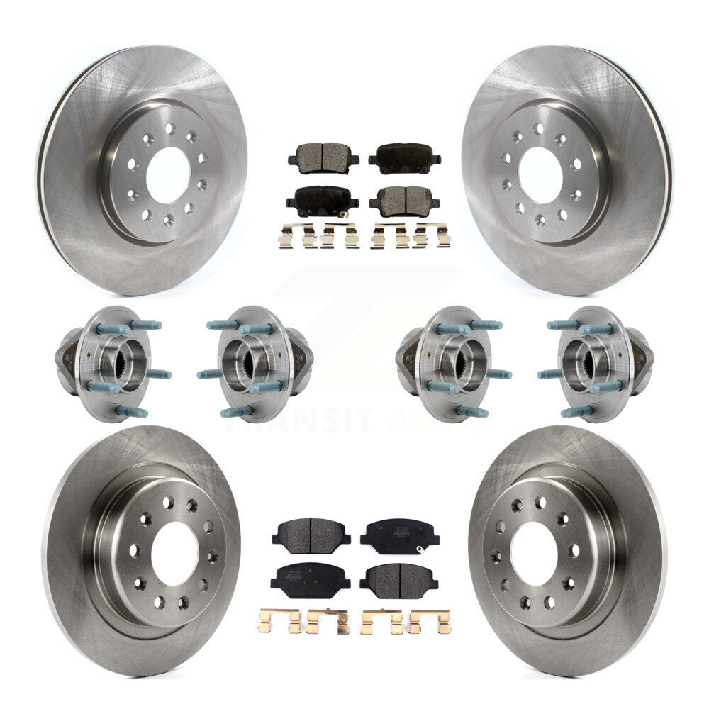 Hub Bearing Disc Brake Rotor Pad Front Rear Kit (10Pc) For Chevrolet Equinox GMC