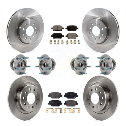 Hub Bearing Disc Brake Rotor Pad Front Rear Kit (10Pc) For Chevrolet Equinox GMC