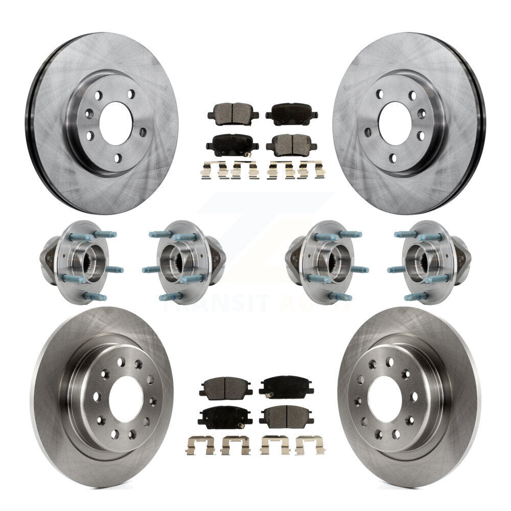 Hub Bearing Disc Brake Rotor Pad Front Rear Kit (10Pc) For Chevrolet Equinox GMC