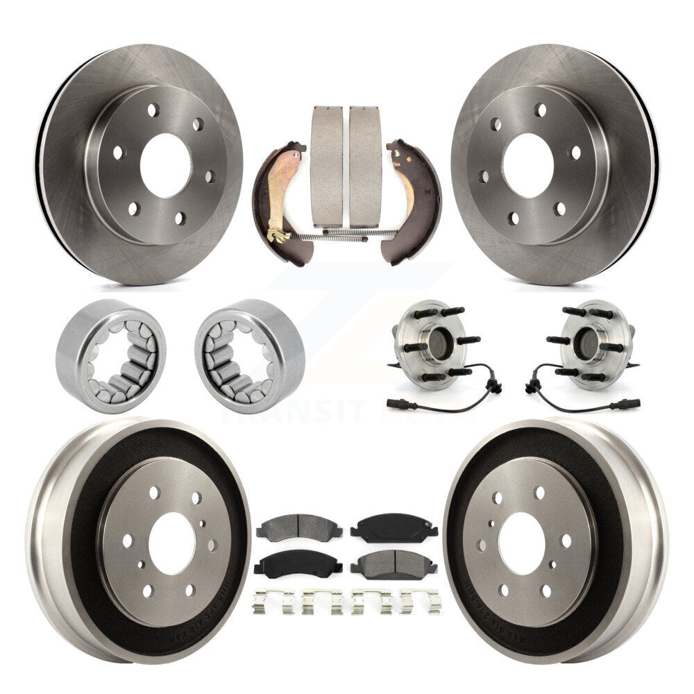 Hub Bearing Disc Brake Rotor Pads Shoe Front Rear Kit (10Pc) For GMC Sierra 1500