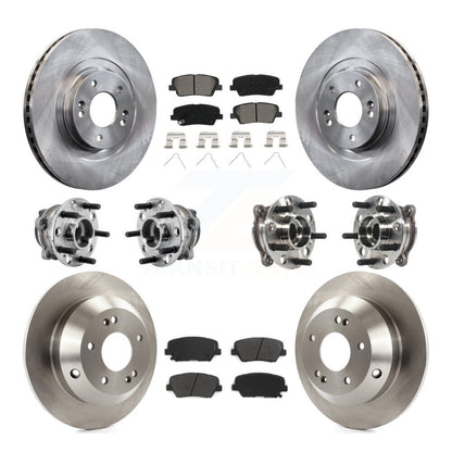 Hub Bearing Brake Rotor Pads Front Rear Kit (10Pc) For 2016-2020 Kia Sorento FWD