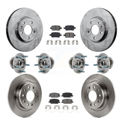 Hub Bearing Disc Brake Rotor Pad Front Rear Kit (10Pc) For Chevrolet Equinox GMC