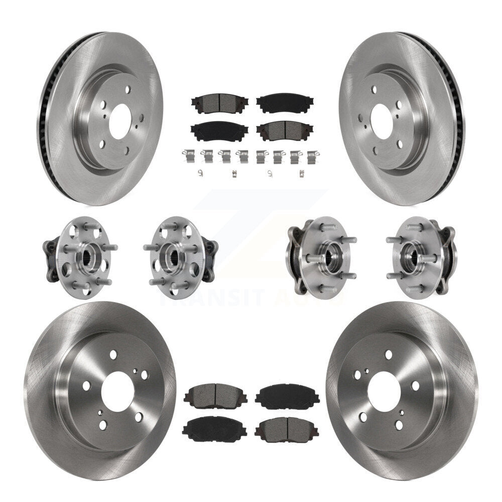Hub Bearing Brake Rotor & Pad Front Rear Kit (10Pc) For Toyota Camry Lexus ES250