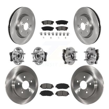 Hub Bearing Brake Rotor & Pad Front Rear Kit (10Pc) For Toyota Camry Lexus ES250