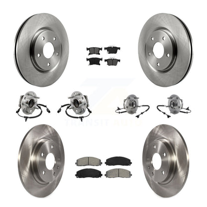 Hub Bearing Disc Brake Rotor And Pad Front Rear Kit (10Pc) For Chrysler Pacifica