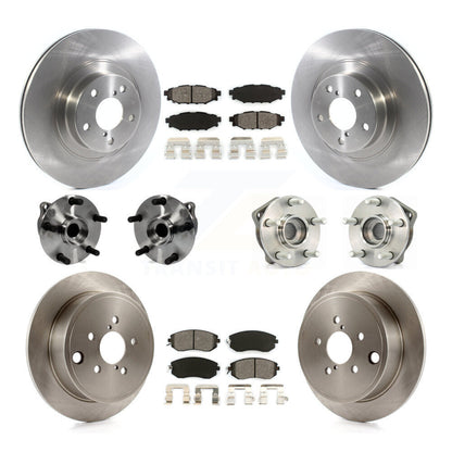 Hub Bearings Disc Brake Rotors And Pads Front Rear Kit (10Pc) For Subaru Impreza