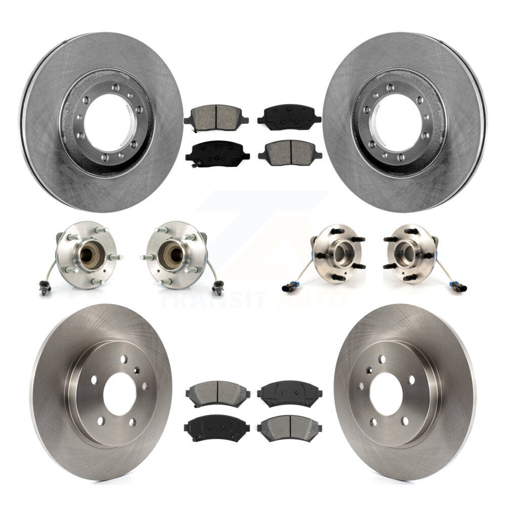 Hub Bearing Disc Brake Rotors And Pads Front Rear Kit (10Pc) For Pontiac Montana