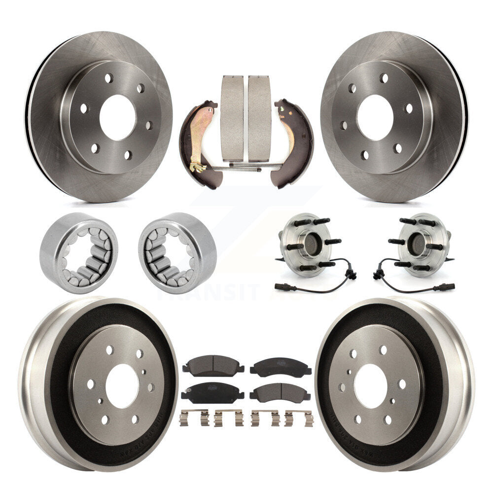 Hub Bearing Disc Brake Rotor Pads Shoe Front Rear Kit (10Pc) For GMC Sierra 1500