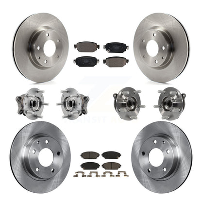 Hub Bearing Brake Rotor & Pad Front Rear Kit (10Pc) For 2019-2021 Mazda CX-3 AWD