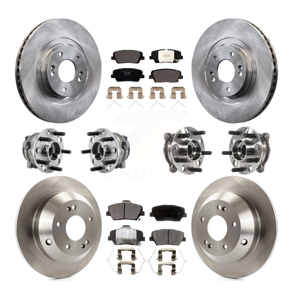 Hub Bearing Brake Rotor Pads Front Rear Kit (10Pc) For 2016-2020 Kia Sorento FWD