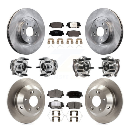 Hub Bearing Brake Rotor Pads Front Rear Kit (10Pc) For 2016-2020 Kia Sorento FWD