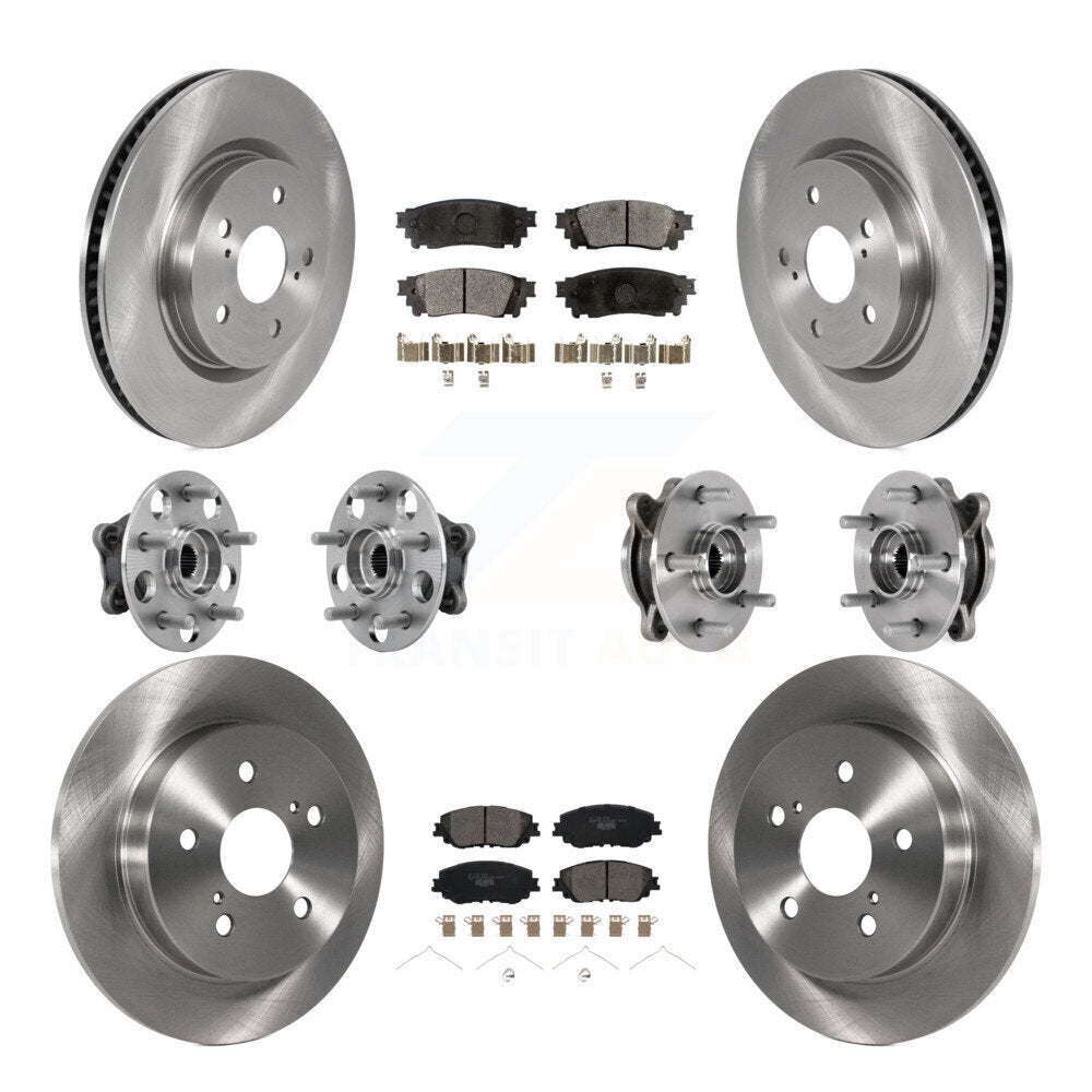 Hub Bearing Brake Rotor & Pad Front Rear Kit (10Pc) For Toyota Camry Lexus ES250