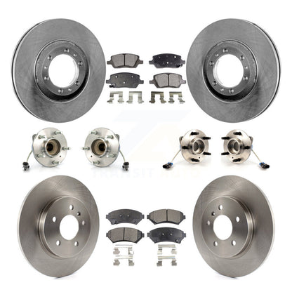Hub Bearing Disc Brake Rotors And Pads Front Rear Kit (10Pc) For Pontiac Montana