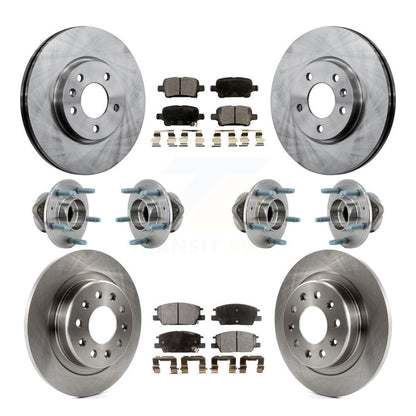 Hub Bearing Disc Brake Rotor Pad Front Rear Kit (10Pc) For Chevrolet Equinox GMC