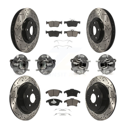 Bearing Coat Brake Rotor Pad Front Rear Kit (10Pc) For Ford Police Responder SSV