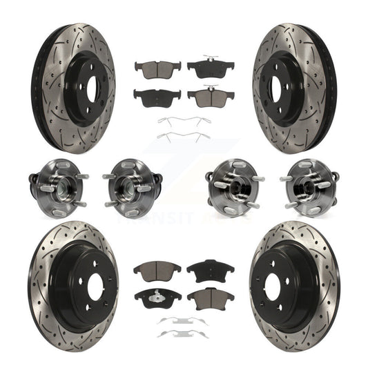 Bearing Coat Brake Rotor Pad Front Rear Kit (10Pc) For Ford Police Responder SSV