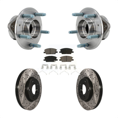 Hub Bearing Coat Drill Slot Brake Rotor Pads Front Kit For Chevrolet Equinox GMC
