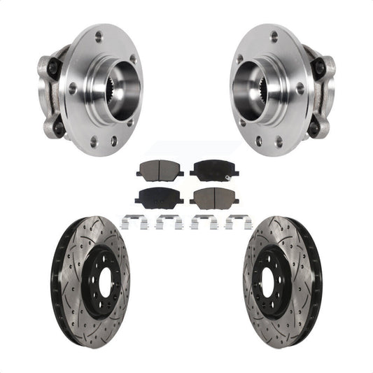Hub Bearing Drill Slot Brake Rotor Pads Front Kit For Jeep Compass Renegade Fiat