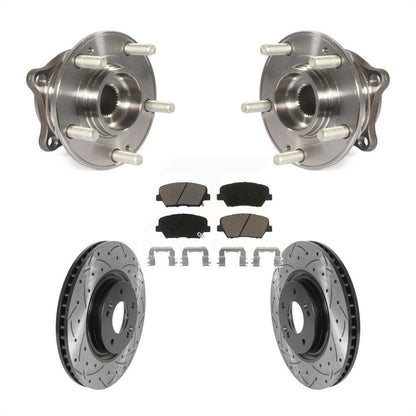 Hub Bearing Assembly Coat Drill Slot Brake Rotor Pads Front Kit For Hyundai Nexo