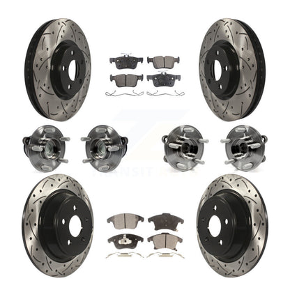 Bearing Coat Brake Rotor Pad Front Rear Kit (10Pc) For Ford Police Responder SSV