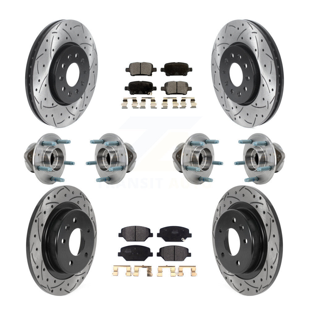 Hub Bearing Coat Brake Rotor Pad Front Rear Kit (10Pc) For Chevrolet Equinox GMC