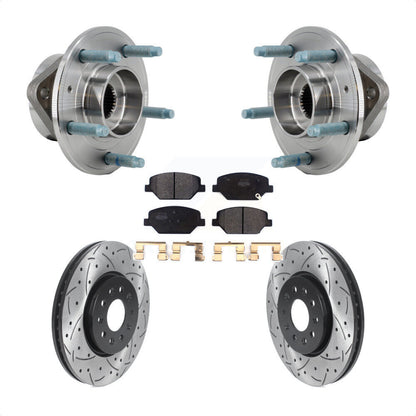 Hub Bearing Coat Drill Slot Brake Rotor Pads Front Kit For Chevrolet Equinox GMC
