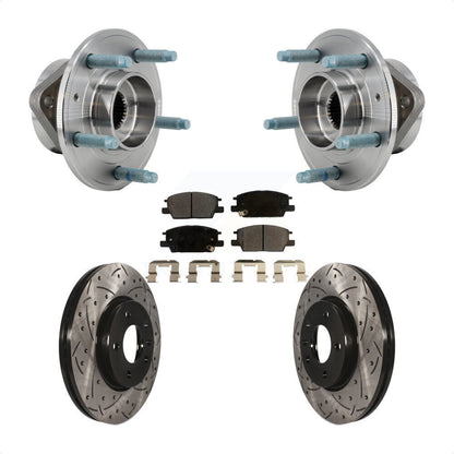 Hub Bearing Coat Drill Slot Brake Rotor Pads Front Kit For Chevrolet Equinox GMC