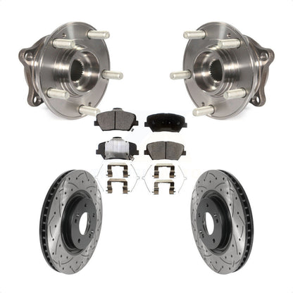 Hub Bearing Assembly Coat Drill Slot Brake Rotor Pads Front Kit For Hyundai Nexo