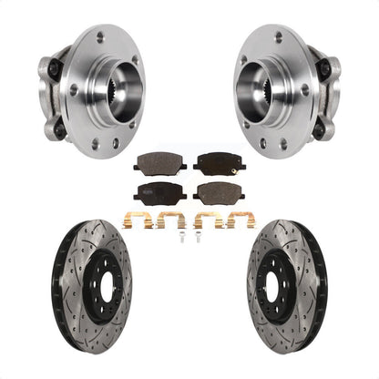 Hub Bearing Drill Slot Brake Rotor Pads Front Kit For Jeep Compass Renegade Fiat