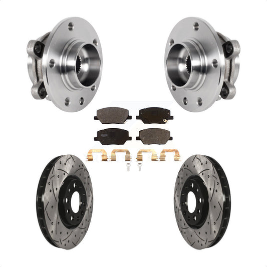 Hub Bearing Drill Slot Brake Rotor Pads Front Kit For Jeep Compass Renegade Fiat
