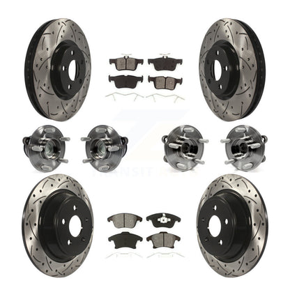Bearing Coat Brake Rotor Pad Front Rear Kit (10Pc) For Ford Police Responder SSV