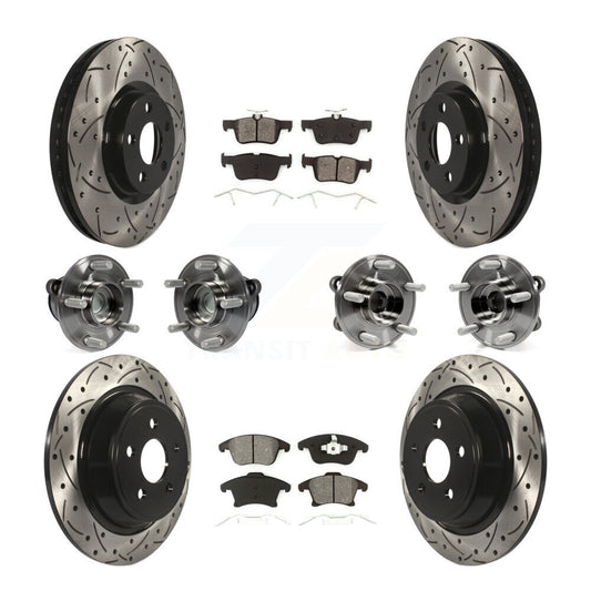 Bearing Coat Brake Rotor Pad Front Rear Kit (10Pc) For Ford Police Responder SSV