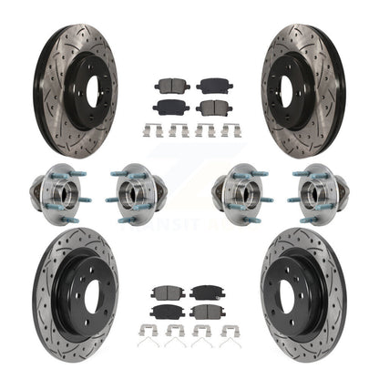 Hub Bearing Coat Brake Rotor Pad Front Rear Kit (10Pc) For Chevrolet Equinox GMC