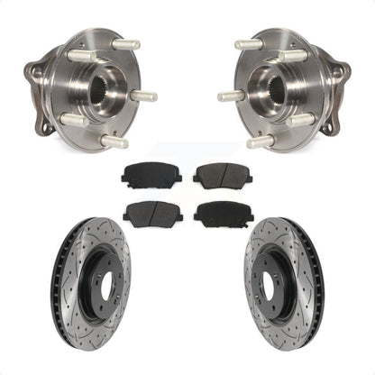 Hub Bearing Assembly Coat Drill Slot Brake Rotor Pads Front Kit For Hyundai Nexo