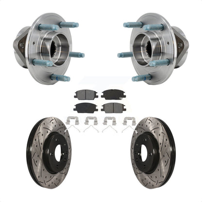 Hub Bearing Coat Drill Slot Brake Rotor Pads Front Kit For Chevrolet Equinox GMC