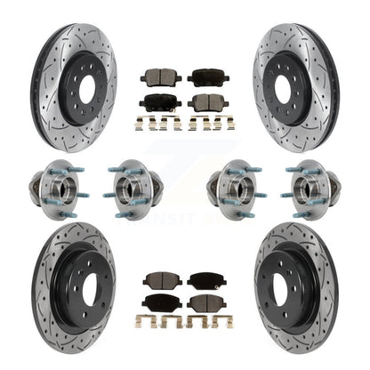 Hub Bearing Coat Brake Rotor Pad Front Rear Kit (10Pc) For Chevrolet Equinox GMC