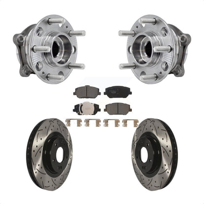 Hub Bearing Drill Slot Brake Rotor Pads Front Kit For 2019-2020 Hyundai Santa Fe