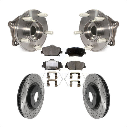 Hub Bearing Assembly Coat Drill Slot Brake Rotor Pads Front Kit For Hyundai Nexo