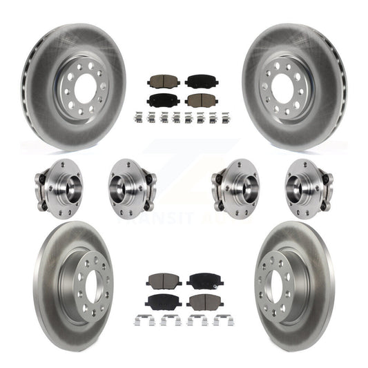 Hub Bearing Coated Brake Rotor Pads Front Rear Kit (10Pc) For Jeep Renegade Fiat