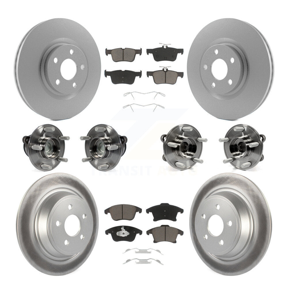 Bearing Coat Brake Rotor Pad Front Rear Kit (10Pc) For Ford Police Responder SSV